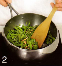 зеленая фасоль с орехами